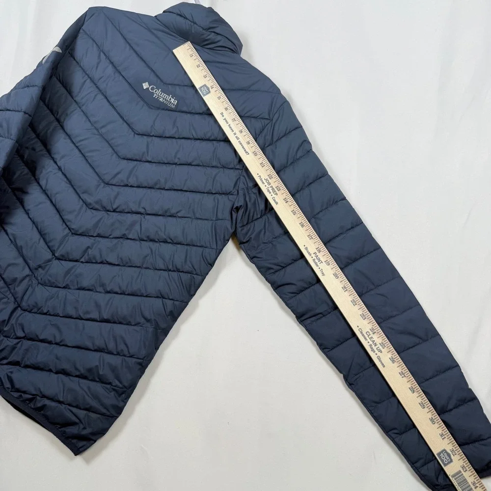 Columbia Titanium Puffer Jacket Omni Heat Insulated Blue Mens Size Small - Picture 10 of 13